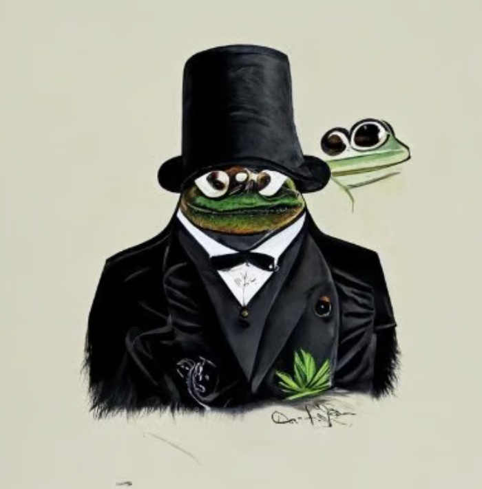 RIBBIT frog coin mascot